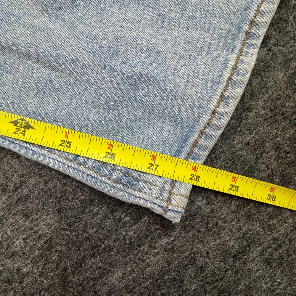 S.O.N.G. Slim Flare Jeans Women‎ 5/27 Light Wash Rhinestone Slit Hem